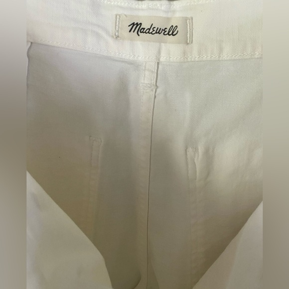 Madewell Womens White Light Wash High-Rise Denim Rolled Cuff Shorts Size 31 - Picture 2 of 13